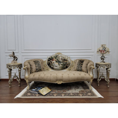 Dedi 86" Velvet Rolled Arm Sofa