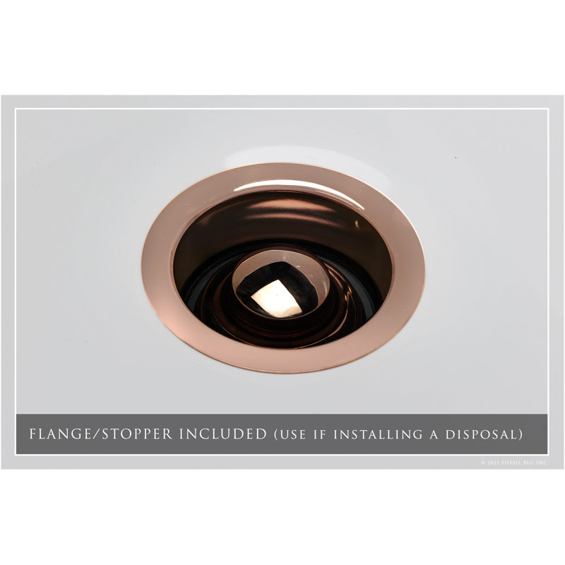 Luxury 33" L x 20" W Dual Mount Kitchen Sink with Basket Strainer, Polished Rose Gold Accessories