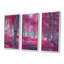 Bouleaux roses, chemin forestier, Panorama III, ensemble d'art mural forêt-107201417-107201413