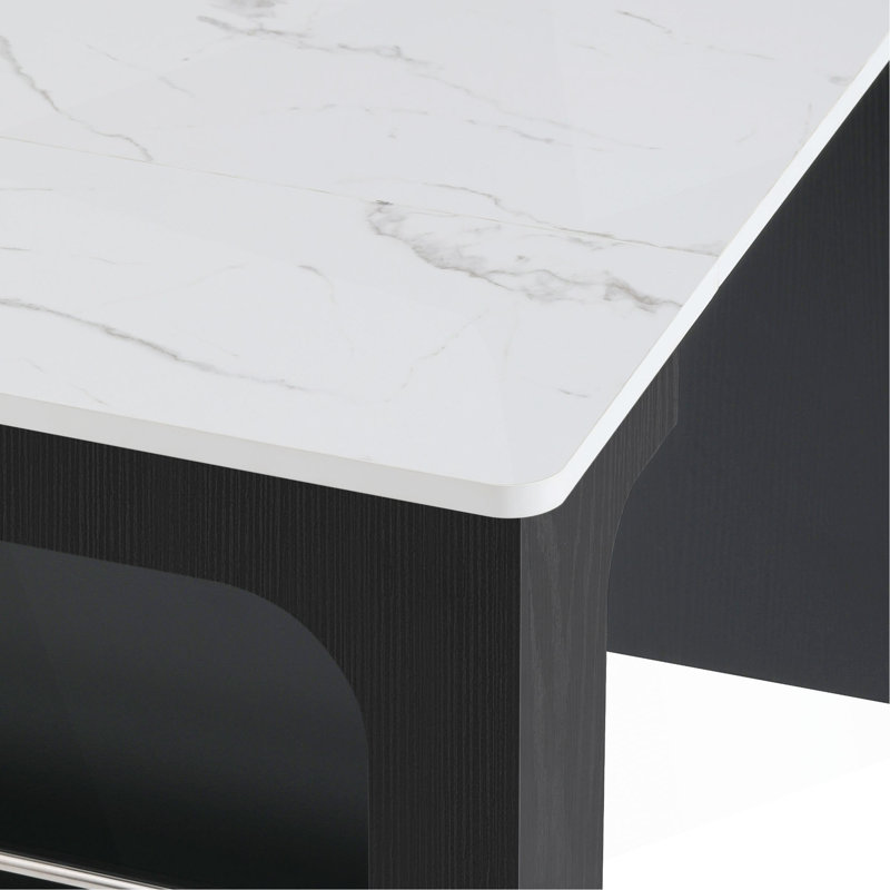 Îlot de cuisine 59,5 po avec table de salle à manger extensible, table de rangement avec rangement double-face, îlot de cuisine avec 2 tiroirs, prise de courant, tablettes ouvertes sur le côté, pour la cuisine, la salle à manger