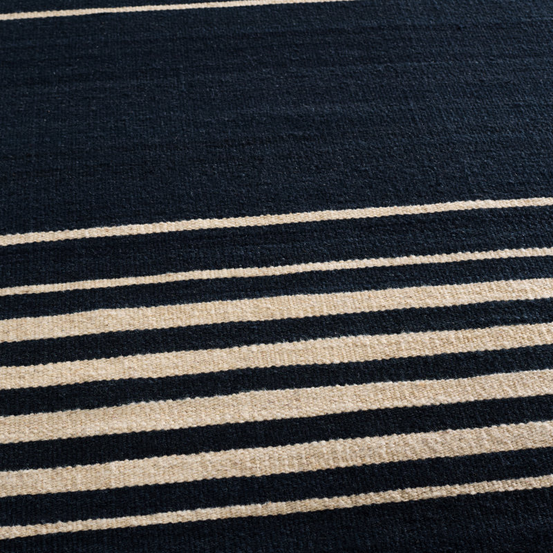 Ralph Lauren Bluff Point Stripe Wool Striped Rug, Rectangle 4' x 6'