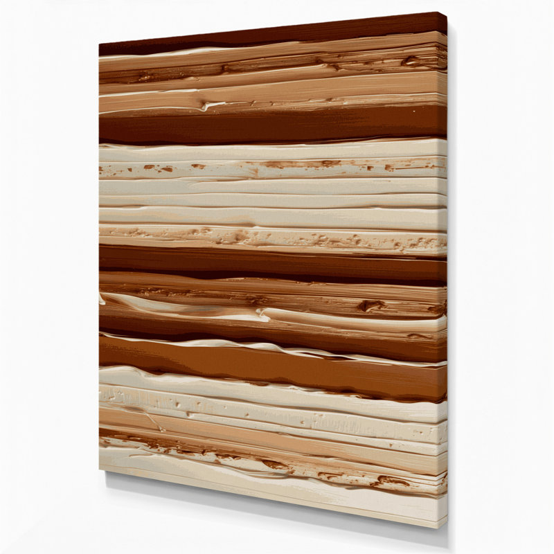 Art mural sur toile beige cannelle, H 11 po x l 14 po