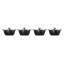 Le Creuset Enameled Cast Iron Set Of 4  Covered Mini Round Cocottes, 1/3 Qt. Each, Matte Black