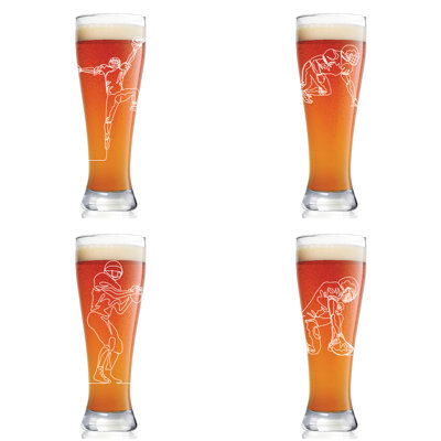 Ensemble de verres 4 pièces pilsner très grande 16 oz Lucea