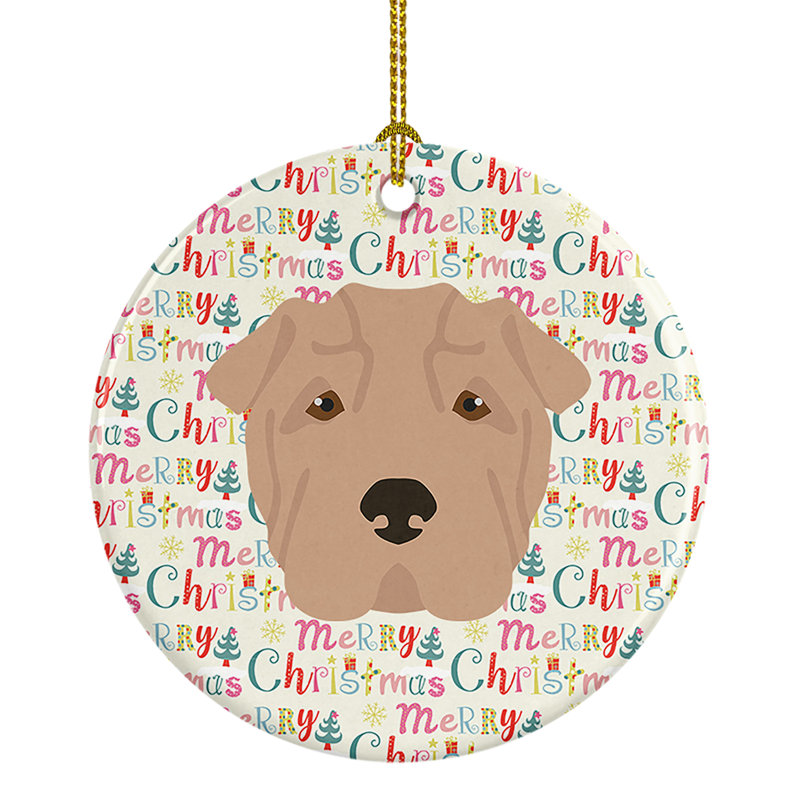 Ornement suspendu Shar Pei Merry Christmas