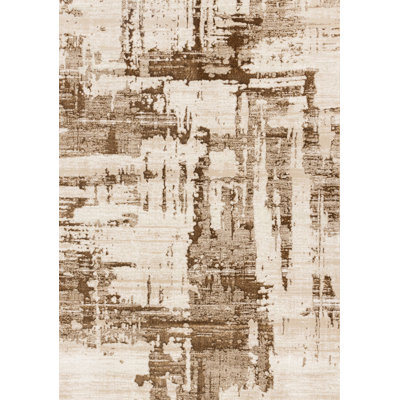 Tapis brun crème Zola