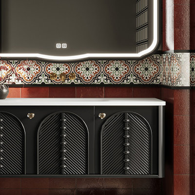 French style simple bathroom cabinet