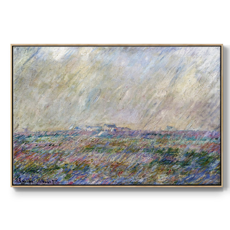 The Rain, 1886, reproduction d'art sur toile, Bois naturel, H 27 po x l 41 po x P 2 po