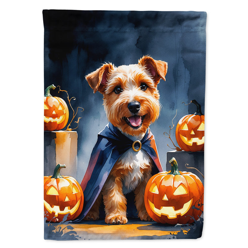 Drapeau de jardin chiot Halloween, Airedale Terrier