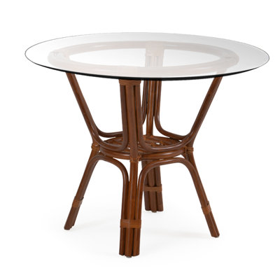 Lamont Round Glass Top Dining Table