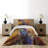 Rustic Polyester Abstract Coverlet