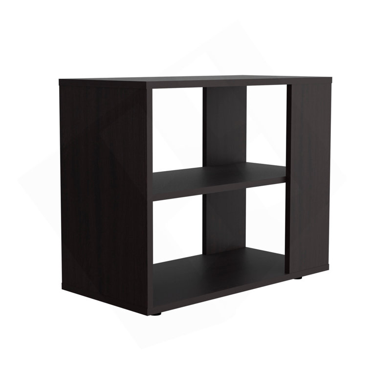 Table console, 4 pieds, 2 tablettes, Noir