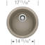 Rondo SILGRANIT 18" L x 18" W Drop-In/Undermount Bar Sink-1328972805