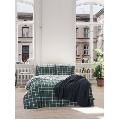 Dahlin Cotton Solid Colour Duvet Cover with Pillowcases Included