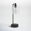 Lampe de table noire 19 pouces avec base de recharge sans fil