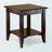 Milo Accent Table in Brown Finish with lower shelf for display, 21.83'' H X 19.86'' W X 19.86''