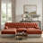 U-shaped, breathable, comfortable fringe-trimmed sofa-128969670-128969667