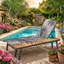 Chaise longue inclinable ajustable en aluminium et en maille Waterloo