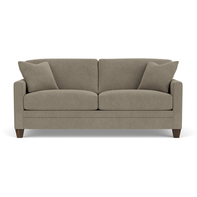 Canapé-lit à accoudoirs arrondis 78 po avec coussins réversibles, Polyester à 100 % colombe