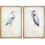 «Blue Heron Bird Portrait Coastal Beach Decor», ensemble de 2 reproductions d'art encadrées sur toile-1615086409-1615086389