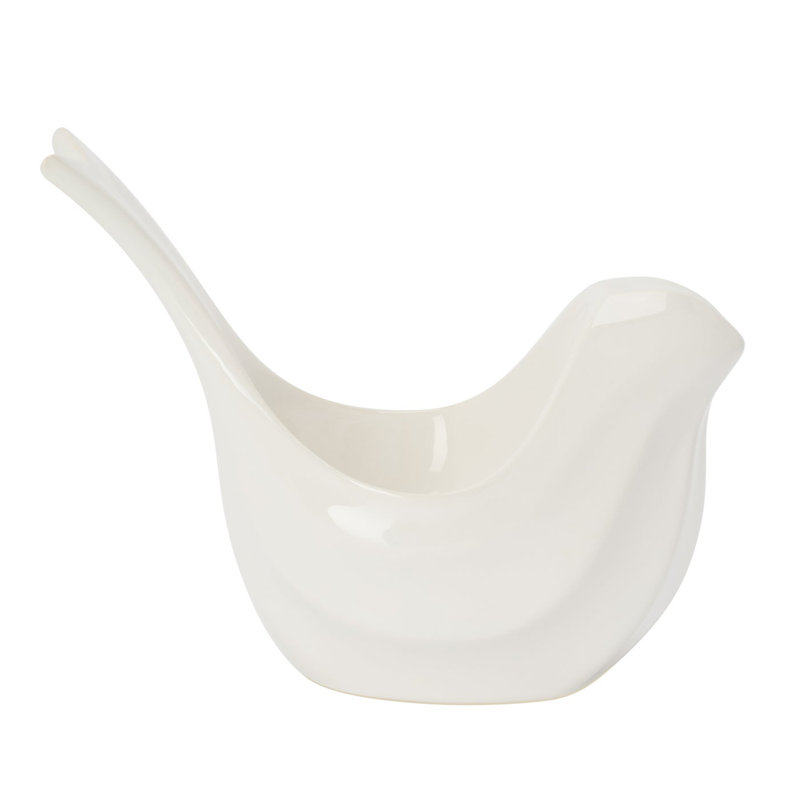Bol décoratif en céramique blanc pour oiseaux, clés et petits accessoires