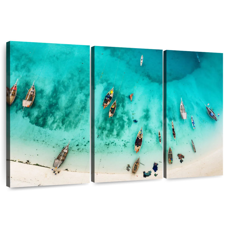 Gillard Zanzibar Beach Boats, 20" H x 33" W