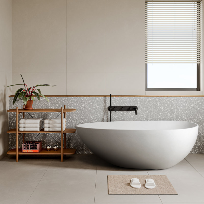 59.06'' x 29.53'' Soaking Solid Surface Bathtub