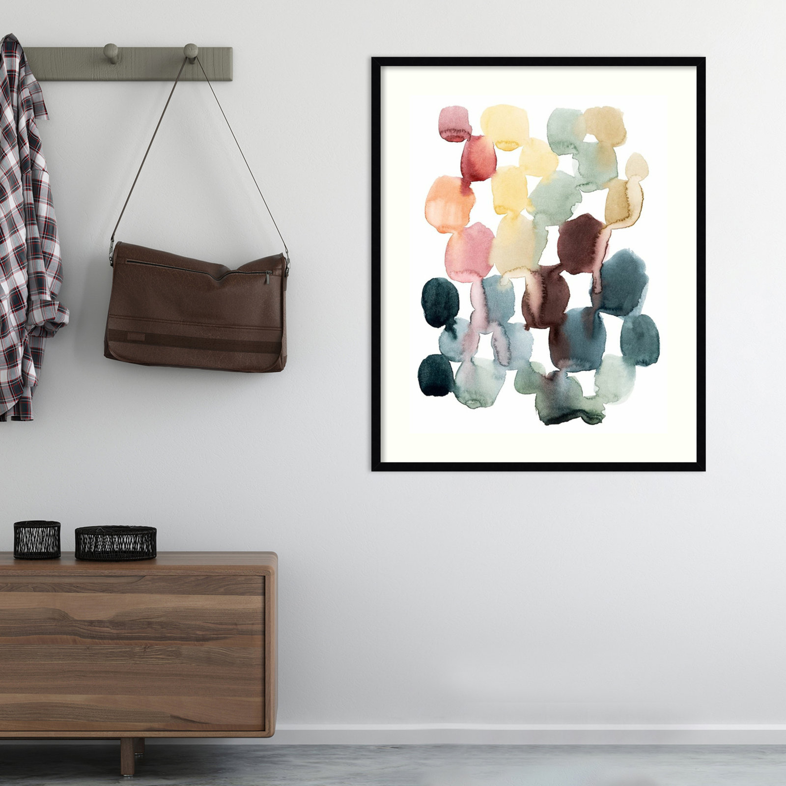 Desert Stones II by Grace Popp, Black Framed Paper, 41" H x 33" W