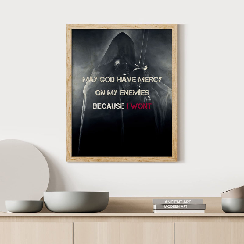 «May God Have Mercy For En ennuis parce que je ne le ferai pas» sur papier, H 10 po x l 8 po, Naturel