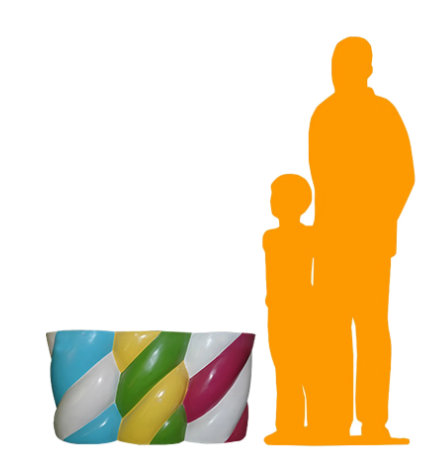 Jahmiya Marshmallow Double Stool Over Sized Statue
