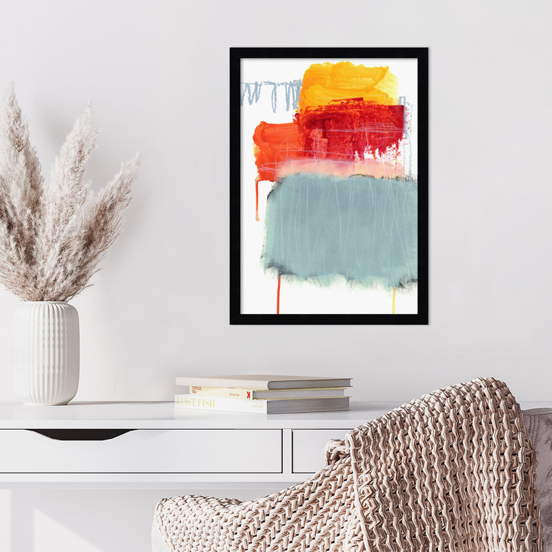 «Pike Layered Color» par Iris Lehnhardt, reproduction d'art encadrée sur bois, Noir, H 21 po x l 15 po