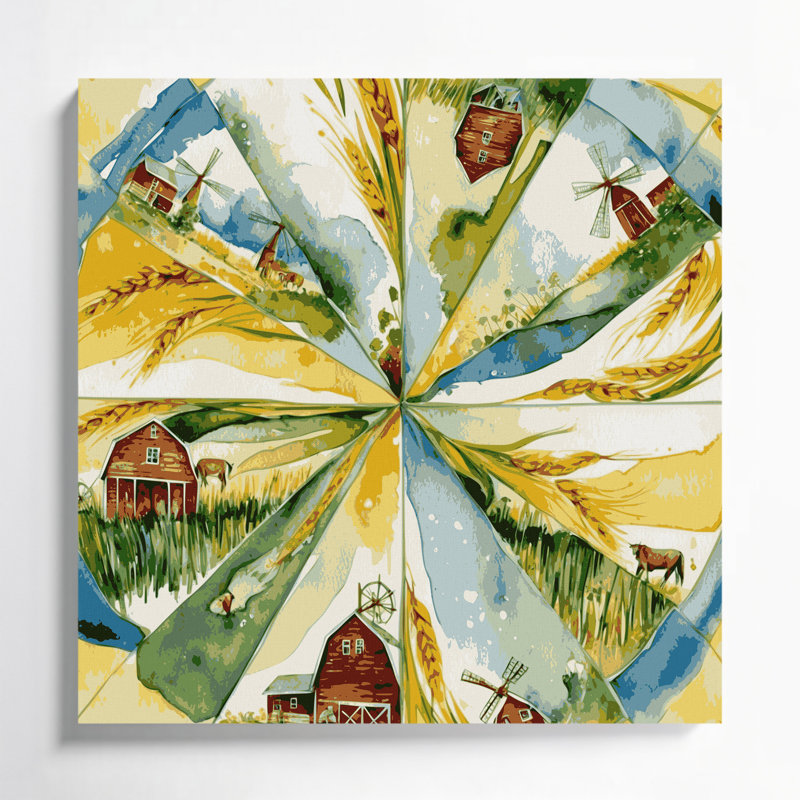 Art sur toile beige, H 16 po x l 16 po