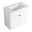 Meuble-lavabo autoportant 36 po en blanc avec lavabo en résine et porte à fermeture en douceur-813634283-813634284