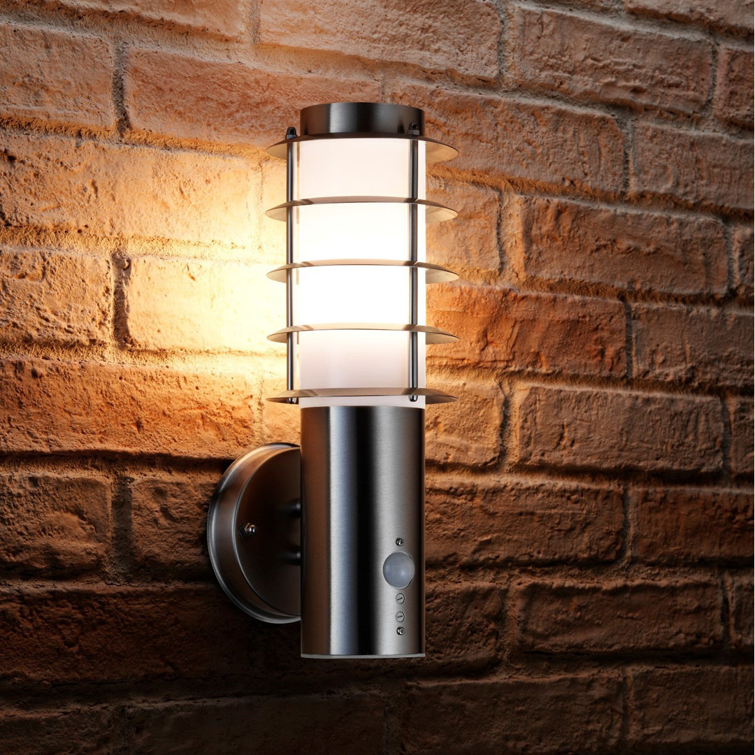 Garwood Stainless Steel 83.82cm H Outdoor Armed Sconce