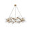 Lustre suspendu clair à structure verticale en quartz Kahekili
