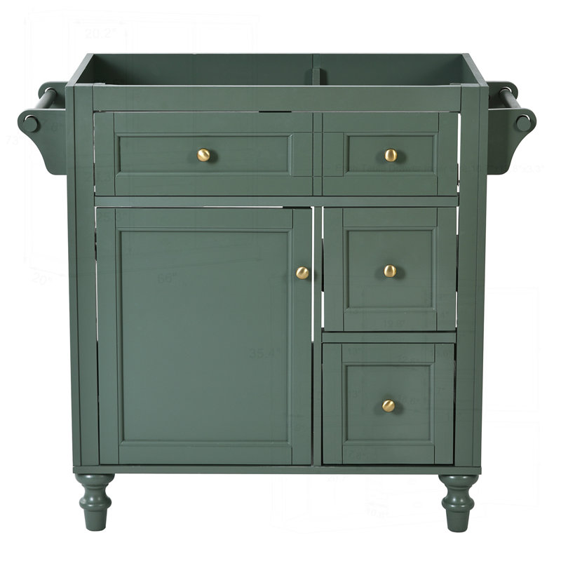 Meuble-lavabo moderne avec plusieurs tiroirs et fonctions de rangement avancées, Vert