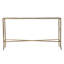 Console 56,5 x 14 x 30 po or antique, plateau en miroir