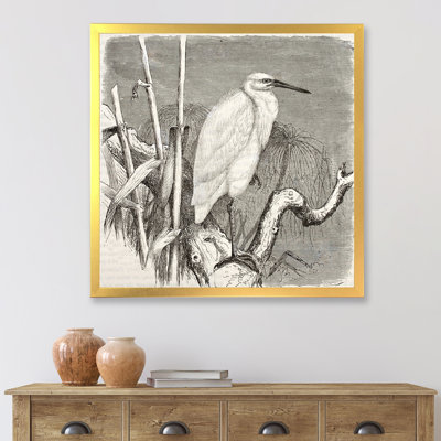 «Little Egret Bird», reproduction de cadre photo sur toile