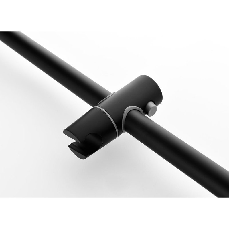Douche noire mate avec garniture de valve en laiton et options en jets