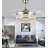 42" Crystal Ceiling Fans With Retractable Blades