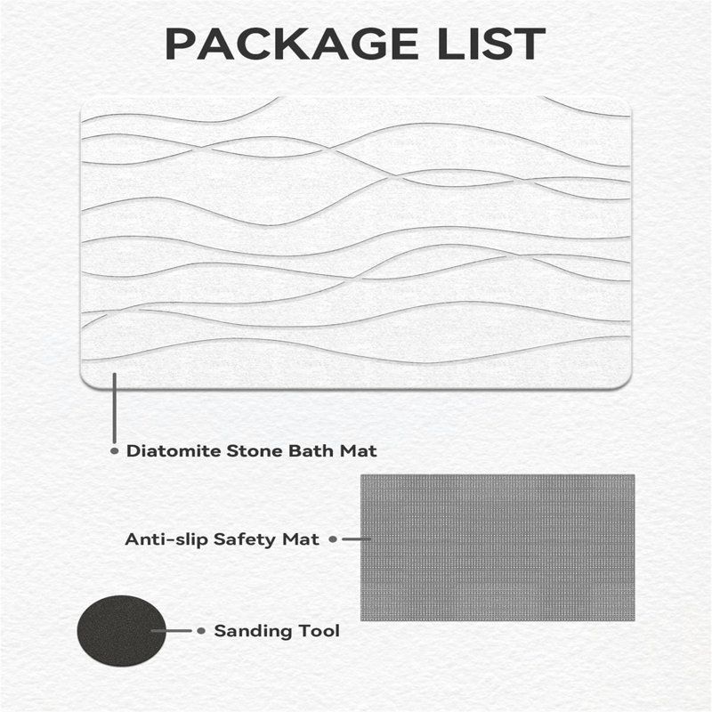 Diatomaceous Non-Slip Bath Mat