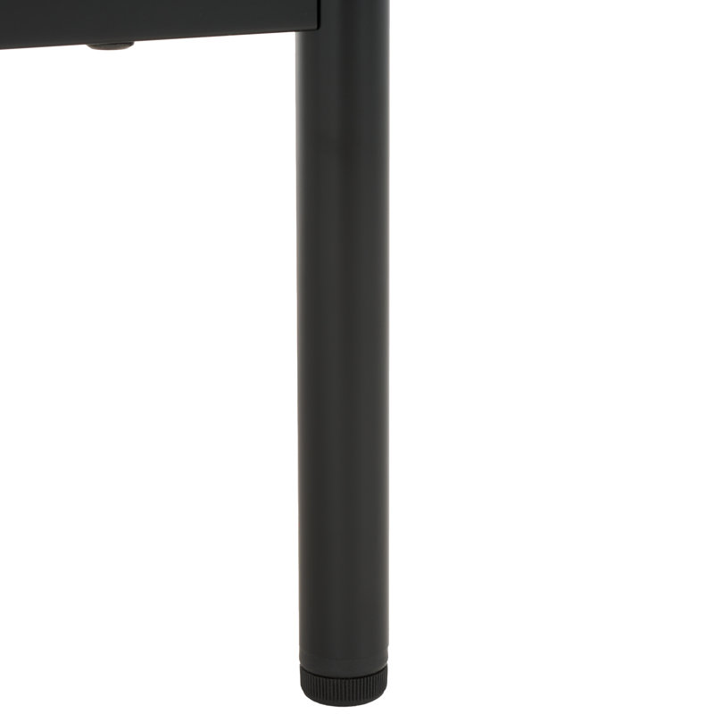 Table de chevet Casmira, Noir, noir, noir, noir