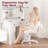Velvet Tall Office Chair With Wheels Vanity Chairs With Back, Versatile Height Use: Office To Bar Stools Small Ergonomic Comfy Armlees Computer Desk Chair With Bow Lumbar Pillow For Gift-2020643867-2020643857