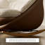 Chaise berçante moderne et luxueuse en suède