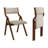 Set Of 2 Upholstered Folding Dining Chairs In Cream Taupe And Walnut, Space-saving, Easy To Carry, No Assembly Required