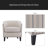 Upholstered Stripe Barrel Chair