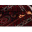 Tapis décoratif en laine de conception unique noué à la main New Age Balouch noir/rouge 3 pi 8 po x 6 pi 7 po