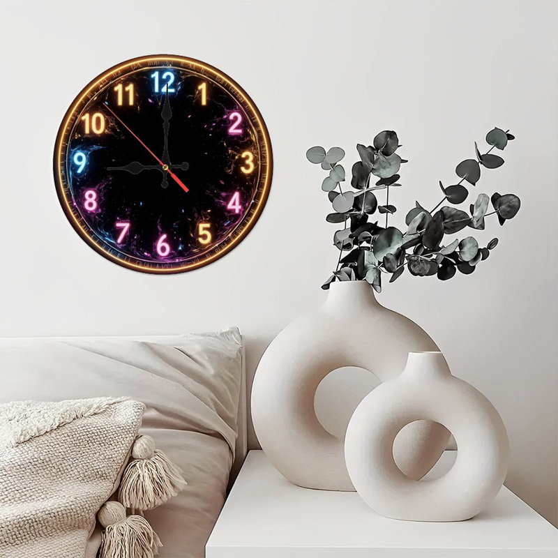 Horloge cosmique néon