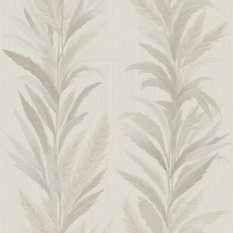 Tarn Leaf Flourish Wallpaper, Light Grey