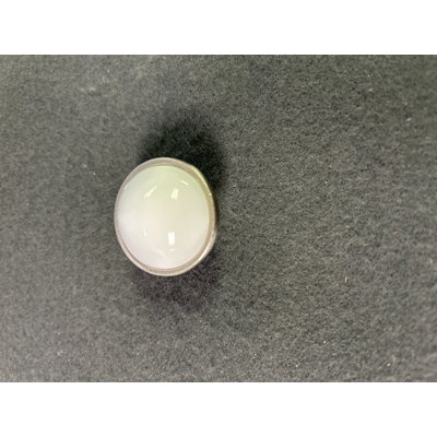 (5 Pack) 1-3/8 inch White Knob with Satin Nickel (085-03-3786)